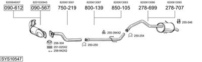Układ wydechowy BOSAL SYS10547