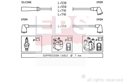 Комплект проводов зажигания EPS 1.501.413 для SUZUKI SWIFT
