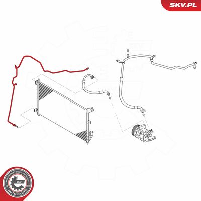 Vysokotlaké / nízkotlaké vedení, klimatizace ESEN SKV 54SKV678