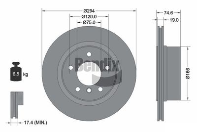 Тормозной диск BENDIX Braking BDS2013 для ALPINA ROADSTER