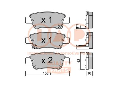 Комплект тормозных колодок, дисковый тормоз IAP QUALITY PARTS 704-06066P для HONDA CR-V