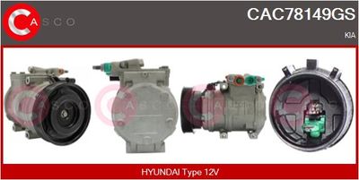 Компрессор, кондиционер CASCO CAC78149GS для KIA CARNIVAL