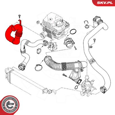 ESEN SKV - Hadica plniaceho vzduchu (hadica turba) NISSAN, OPEL, RENAULT , 43SKV967