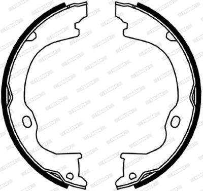 Bromsbackar, sats, parkeringsbroms FERODO FSB4060