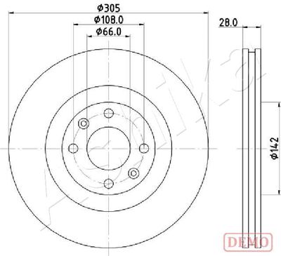 ASHIKA 60-00-0631C Тормозные диски  для PEUGEOT 406 Break (8E/F) 3.0 24V