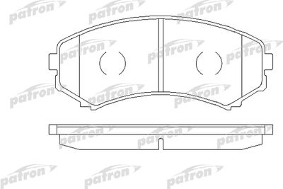 Комплект тормозных колодок, дисковый тормоз PATRON PBP1603 для MITSUBISHI PROUDIA/DIGNITY
