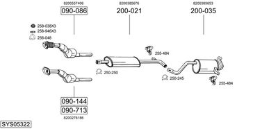 Układ wydechowy BOSAL SYS05322