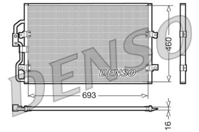 Конденсатор, кондиционер DENSO DCN07040 для FIAT SCUDO