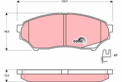 Brake Pad Set, disc brake GDB3270