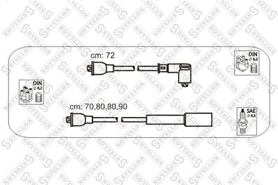 Комплект проводов зажигания STELLOX 10-38493-SX для MITSUBISHI LANCER