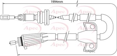 Cable Pull, parking brake APEC CAB1511