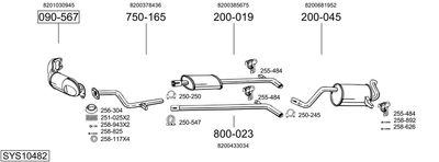 Układ wydechowy BOSAL SYS10482