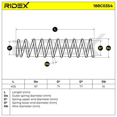 пружина за ходовата част RIDEX 188C0354