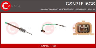 SENZOR TEMPERATURA GAZE EVACUARE