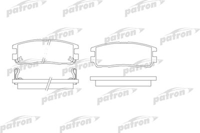 Комплект тормозных колодок, дисковый тормоз PATRON PBP1017 для GREAT WALL HOVER