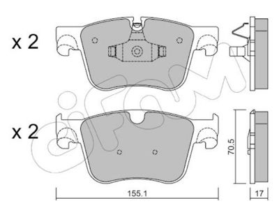 Bremsbelagsatz, Scheibenbremse