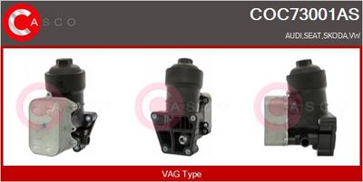 Olejový chladič, motorový olej CASCO COC73001AS
