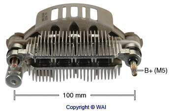 Pont de diodes d'alternateur WAI — 12V, 11,989cm