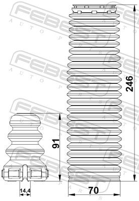 CHIT PROTECTIE PRAF AMORTIZOR FEBEST KSHBSORC5FKIT 1