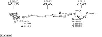 Изпускателна система BOSAL SYS00604