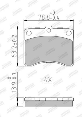 BREMSBELAGSATZ SCHEIBENBREMSE JURID 572118J 1