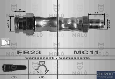 спирачен маркуч AKRON-MALÒ 8358