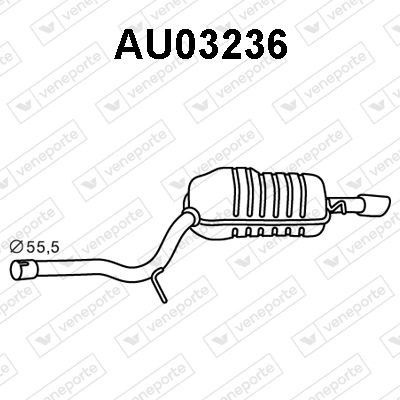 VENEPORTE AU03236 Глушитель выхлопных газов  для AUDI A4 (Ауди А4)