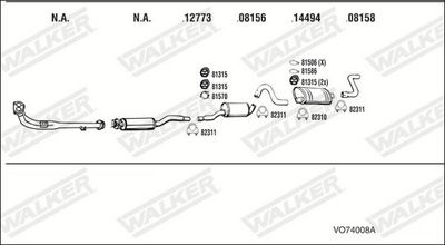 Изпускателна система WALKER VO74008A
