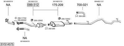 SISTEM DE ESAPAMENT BOSAL SYS14575
