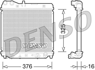 Радиатор, охлаждение двигателя DENSO DRM40026 для HONDA JAZZ