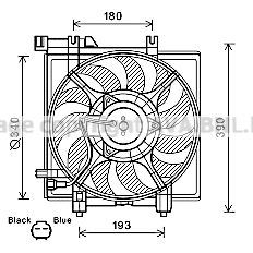 Вентилятор, охлаждение двигателя PRASCO SU7516 для SUBARU LEGACY
