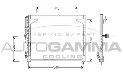 Конденсатор, кондиционер AUTOGAMMA 104303 для VOLVO 480