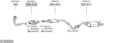 Układ wydechowy BOSAL SYS05205