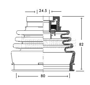 Bellow, drive shaft Borg & Beck BCB2768