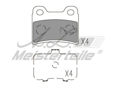 комплект спирачно феродо, дискови спирачки A.Z. Meisterteile AZMT-44-022-2134