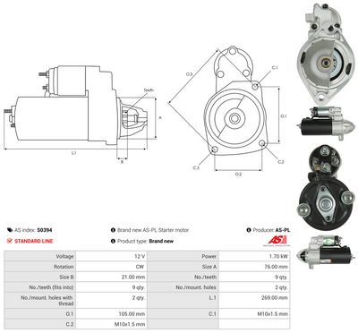 STARTER AS-PL S0394 4