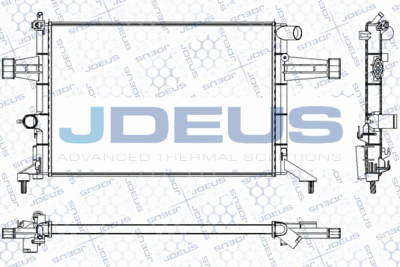JDEUS RA0200760 Радиатор охлаждения двигателя для OPEL ASTRA F CLASSIC Наклонная задняя часть (T92)