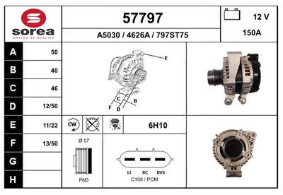 EAI 57797 Генератор  для RENAULT KADJAR (Рено Kаджар)