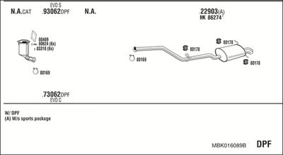 Układ wydechowy WALKER MBK016089B