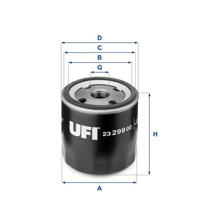 Масляный фильтр UFI 23.299.00 для CHEVROLET LACETTI