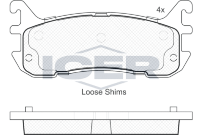 ICER 181819-204 Тормозные колодки и сигнализаторы  для MAZDA 323 F V (BA) 1.5 16V