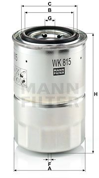MANN-FILTER WK 815 x Топливный фильтр  для KIA PREGIO (Киа Прегио)