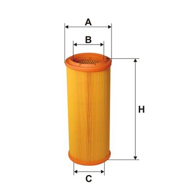 Luchtfilter (Patroon) past: FIAT DOBLO 1.6/1.6CNG/1.9D 03.01-