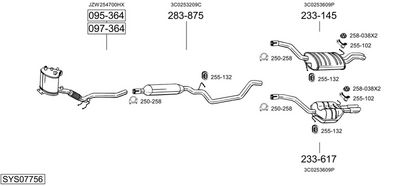 SISTEM DE ESAPAMENT BOSAL SYS07756
