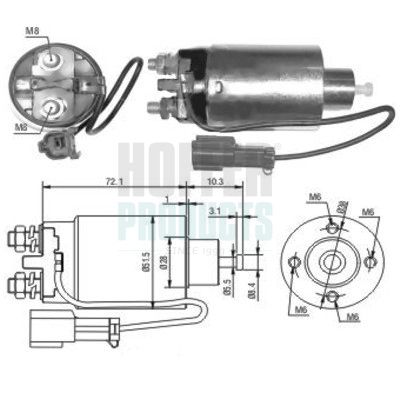 Elektromagnetický spínač, startér HOFFER 46038