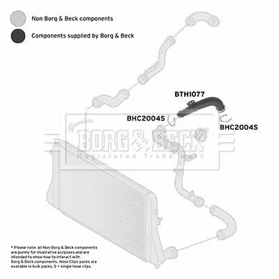 Charge Air Hose Borg & Beck BTH1077