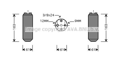 Осушитель, кондиционер AVA QUALITY COOLING DND058 для NISSAN PRIMERA