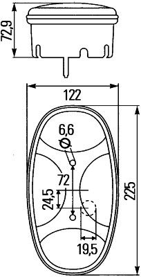 Baglygte HELLA 2VP 343 640-267