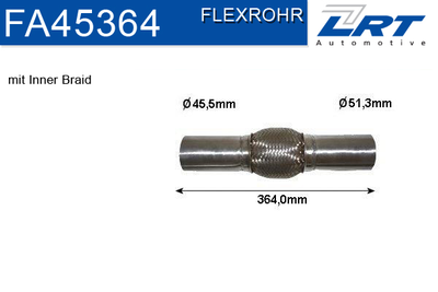 LRT FA45364 Гофра глушника для FIAT (Фиат)