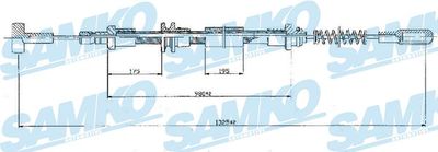 Тросик, cтояночный тормоз SAMKO C0160B для IVECO DAILY